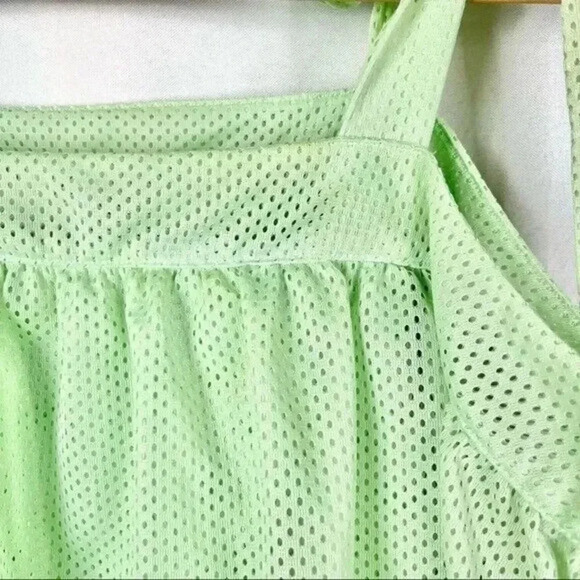 Puma Soft Mint Green Mesh Cold Shoulder XTreme Short Sleeve Top M - Picture 5 of 7
